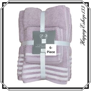 SOHO Living 100% Cotton Towel Set 6-Piece Bath Hand Washcloth